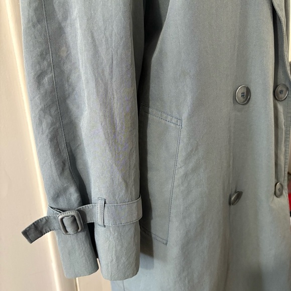 VTG London Fog 6P Blue Double Breasted Trench Coat Detachable Lining Thinsulate - Picture 12 of 16